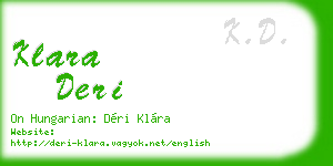 klara deri business card